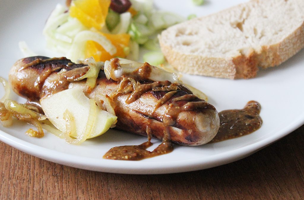 Cidre Würstchen mit Apfelsenf